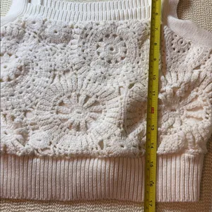 NEW House of Harlow Women’s 1960 Cream Knit Top S thumbnail 3