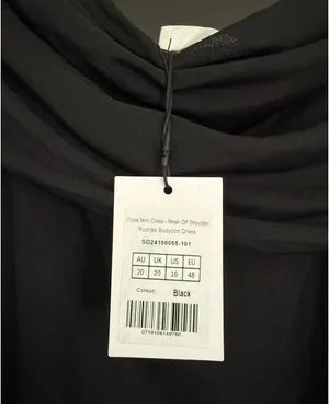 Showpo NWT Black mini dress with long sleeves size 16 thumbnail 7