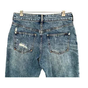 Pilcro Jeans Women 25 Blue‎ Distressed Mom High Rise Denim Stretch Festival thumbnail 4