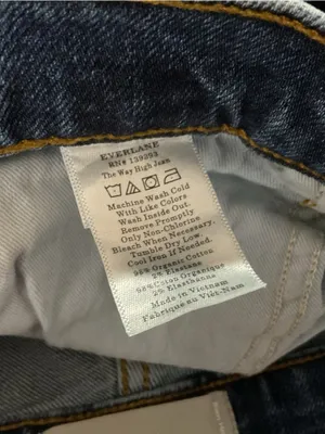 Everlane The Way High Organic Cotton Jeans Womens Size 26 thumbnail 5