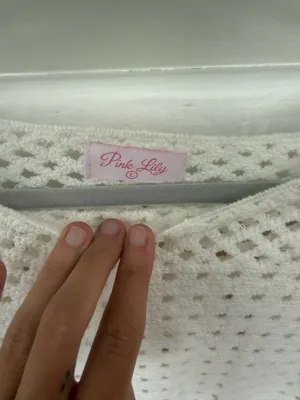 Pink lily knit sweater thumbnail 3