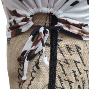 LE LIS Crop Top Womens Size M Cow Print Sleeveless Round‎ Neck Side Tie Bohemian thumbnail 3