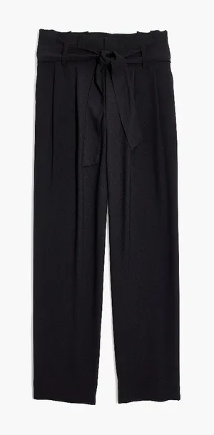NWT Womens Size 14 Madewell Black Drapey Paperbag Dress Pants NEW thumbnail 1