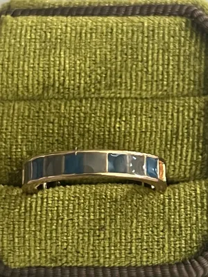 Classic/Elegant Design Golden Band w/ Gemstone Adjustable Ring Size 6-9 NWT thumbnail 2