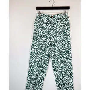 Boden Womens Pants Green Enchanting Bloom Linen Straight Trouser Boho Size 2 thumbnail 6