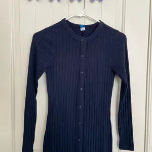 EUC Old Navy women’s navy blue bodycon ribbed stretch midi dress‎ XS thumbnail 2