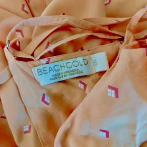 BEACHGOLD Lottie Geometric Print Wrap‎ Dress Cover Up Tassels Tie Waist Small thumbnail 10