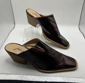 Free People Bryant Mule rust color patent leather boho western size EU 38 thumbnail 1
