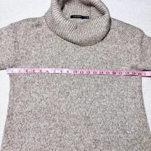 Ralph Lauren‎ Casual Tan Cowl Neck Sweater Size M thumbnail 5