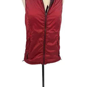 Lululemon Layer Up Reversible Vest‎ Burgundy Red Insulated Full Zip Size 6 thumbnail 10