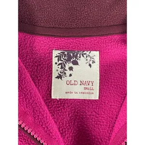 Old Navy Women’s Small 1/4 Zip Fleece Pullover Jacket Pink Magenta Holiday 2007 thumbnail 8