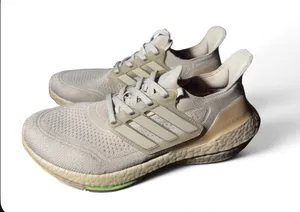 adidas woman Light Beige Knit Running Sneakers thumbnail 1