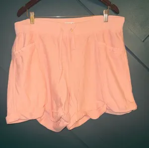 Wonderly Light Peach Drawstring 100% Cotten Pull On Relax Lounge Shorts Size 1X thumbnail 1