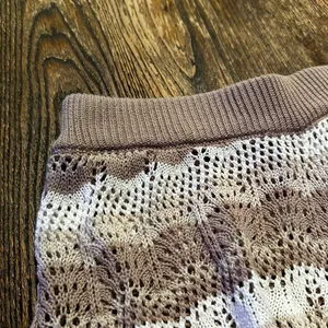 Princess Polly Leah Crochet Shorts Brown and White Stripes Size 8 thumbnail 5