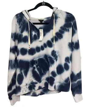 NEW J. Crew Tie-Dyed Hoodie in Original Cotton Terry - Size L thumbnail 1