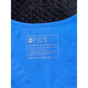 FIGS Women's‎ Technical Collection Scrub Top Blue Short Sleeve Pocket Sz M thumbnail 3