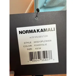 Norma Kamali Halter Turtle Neck Side Slit Gown XS thumbnail 6
