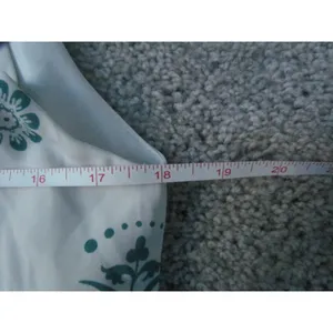 Lulus‎ Halter Mini Dress Large White Teal Blue Boho Mandala Medallion Print thumbnail 4