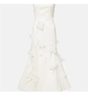 Rotate Strapless Floral Applique Mid Dress thumbnail 2