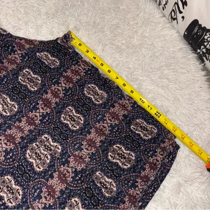 Abercrombie & Fitch Paisley Aztec Boho Crop Wide Leg Pull On‎ Pants Blue medium thumbnail 7