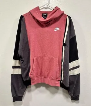 Nike sweatshirt! Nike + vintage reworked custom made pink & gray size M/L! thumbnail 1