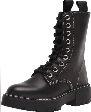 NEW Steve Madden Kanyon Black Platform Combat Boots thumbnail 4