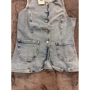 NWT Rails Portola Denim Vest Womens Blue Eyed Girl Light Wash Button Front M thumbnail 5