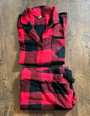 flannel pajama set, plus size XXL thumbnail 5