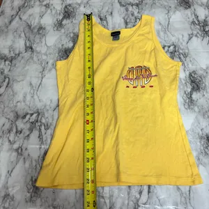 Y2K 2006 Car graphic tank top yellow 100% Cotton size small thumbnail 6