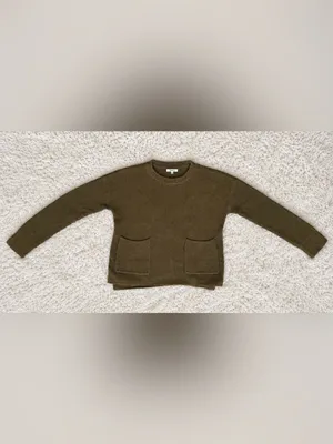 Madewell Patch Pocket Pullover Sweater – Cadmium Green – S thumbnail 4