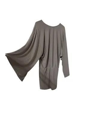 FREE PEOPLE Free-est Good Feels Gray Wide Sleeve Mini Dress thumbnail 8