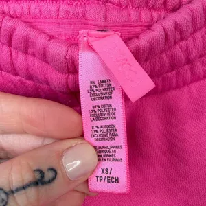SKIMS Hot Pink Drapey French Terry Ultra High Waist Drawstring Lounge Shorts XS thumbnail 10