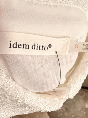 Idem Ditto Sequin White Dress nwt thumbnail 6