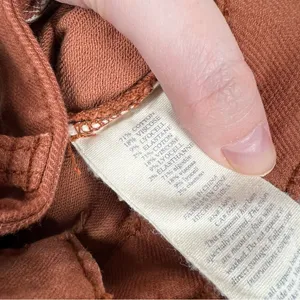 Faherty Burnt Orange Stretch Terry Patch‎ Pocket Bootcut Pants thumbnail 7