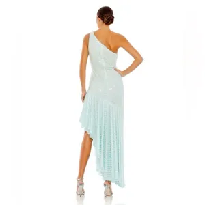 MAC DUGGAL Blue One Shoulder Asymmetrical Hem Dress thumbnail 5