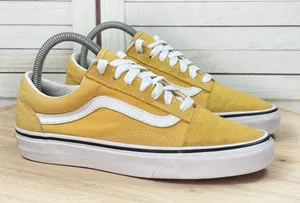 Vans Old Skool Canvas Suede Low Top Sneakers Mustard Yellow 6 Men 7.5‎ Women thumbnail 1