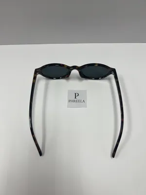 Round sunglasses / round retro leopard sunglasses Black thumbnail 4