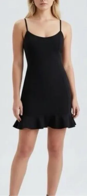 🌸Aerie Offline Real Me Black Ruffle Athletic Dress Size Small🌸 thumbnail 1
