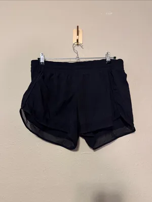 Athleta Mesh Racer Run Shorts 4" Black Athletic Lightweight Size Medium thumbnail 2