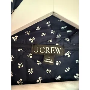 J.Crew Sherpa printed quarter zip fleece sweater small thumbnail 4