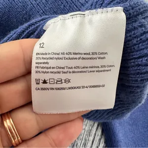 Lululemon Merino Wool-Blend Ribbed Crewneck Sweater Heathered Psychic Blue thumbnail 8