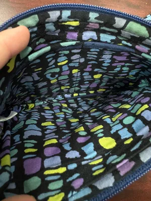 Vera Bradley Lizzy Indigo Pop Crossbody Purse thumbnail 4