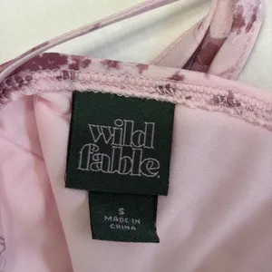 Wild Fable Small Dress Pink‎ Floral Lace Halter Maxi Side Slit NEW Cottagecore thumbnail 6