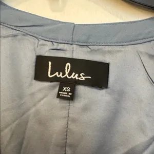 NWT Lulu's Easy Listening Slate Blue Cold-Shoulder Wrap Maxi Dress thumbnail 10