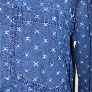 5/$30 🎈 Maurices women’s medium chambray‎ button down blouse thumbnail 2