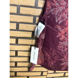 Babaton Burgundy‎ Floral Tank Top Size XXS thumbnail 4