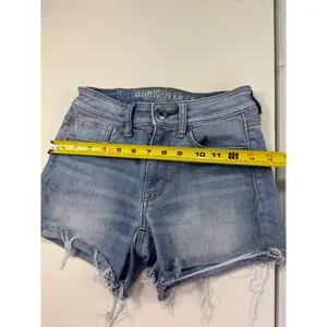 American‎ Eagle Outfitters Denim Shorts Womens Size 0 Light Wash Frayed thumbnail 6