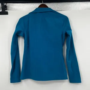 The North Face blue long sleeve full zip up fleece jacket pockets women small thumbnail 6