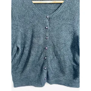 Abercrombie & Fitch Soft AF Black Button Front Long Sleeve Cardigan Sweater Sz L thumbnail 5