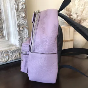 x Chelsea Champlain Leather Mini Charlie Backpack, Lilac Purple, F77899 thumbnail 9